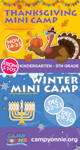 Camp Yonnie Thanksgiving Winter Mini Camps