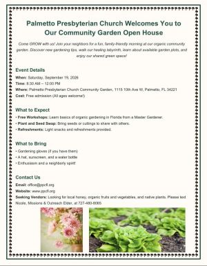 POC Garden Event Flyer