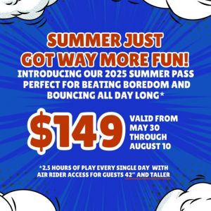 Summer Fun Pass for Jumpin Fun Inflata Park