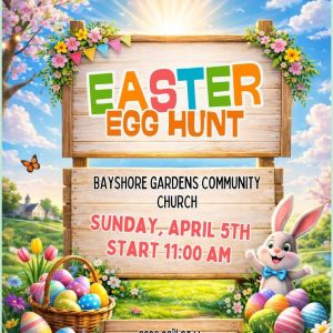 04/05 - Easter Egg Hunt at Bayshore Gardens Community Church