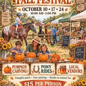 10/10, 17 & 24 - Country Critters Fall Festival